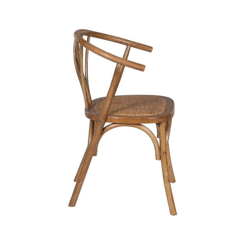 Silla de Madera y Ratán Color Miel Remington - Elegante y Confortable, Ideal para tu Hogar, 81 cm - Imagen 2