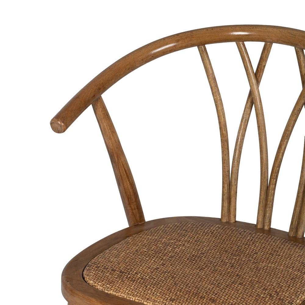Silla de Madera y Ratán Color Miel Remington - Elegante y Confortable, Ideal para tu Hogar, 81 cm - Imagen 5