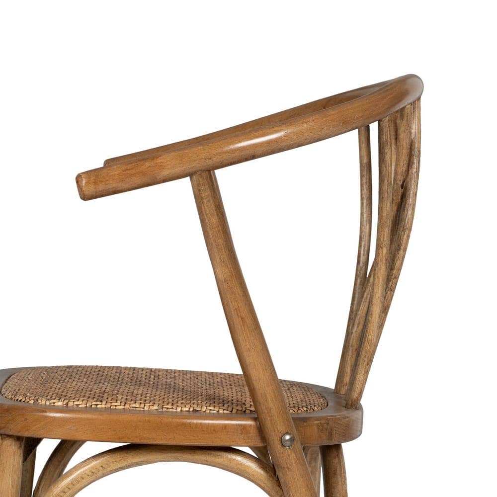 Silla de Madera y Ratán Color Miel Remington - Elegante y Confortable, Ideal para tu Hogar, 81 cm - Imagen 6