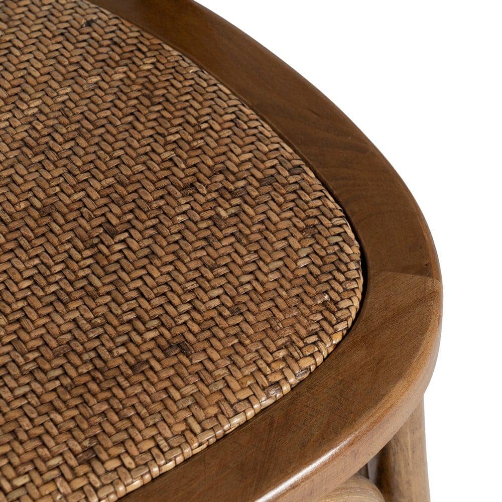 Silla de Madera y Ratán Color Miel Remington - Elegante y Confortable, Ideal para tu Hogar, 81 cm - Imagen 8