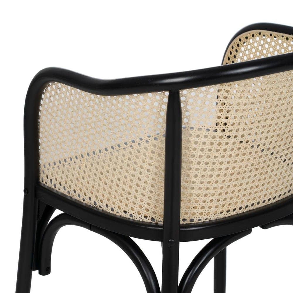 Silla de Madera de Olmo y Ratán Negro Camden 77 cm - Elegante y Ergonómica para Comedores y Salas, Soporta 130 kg - Imagen 10