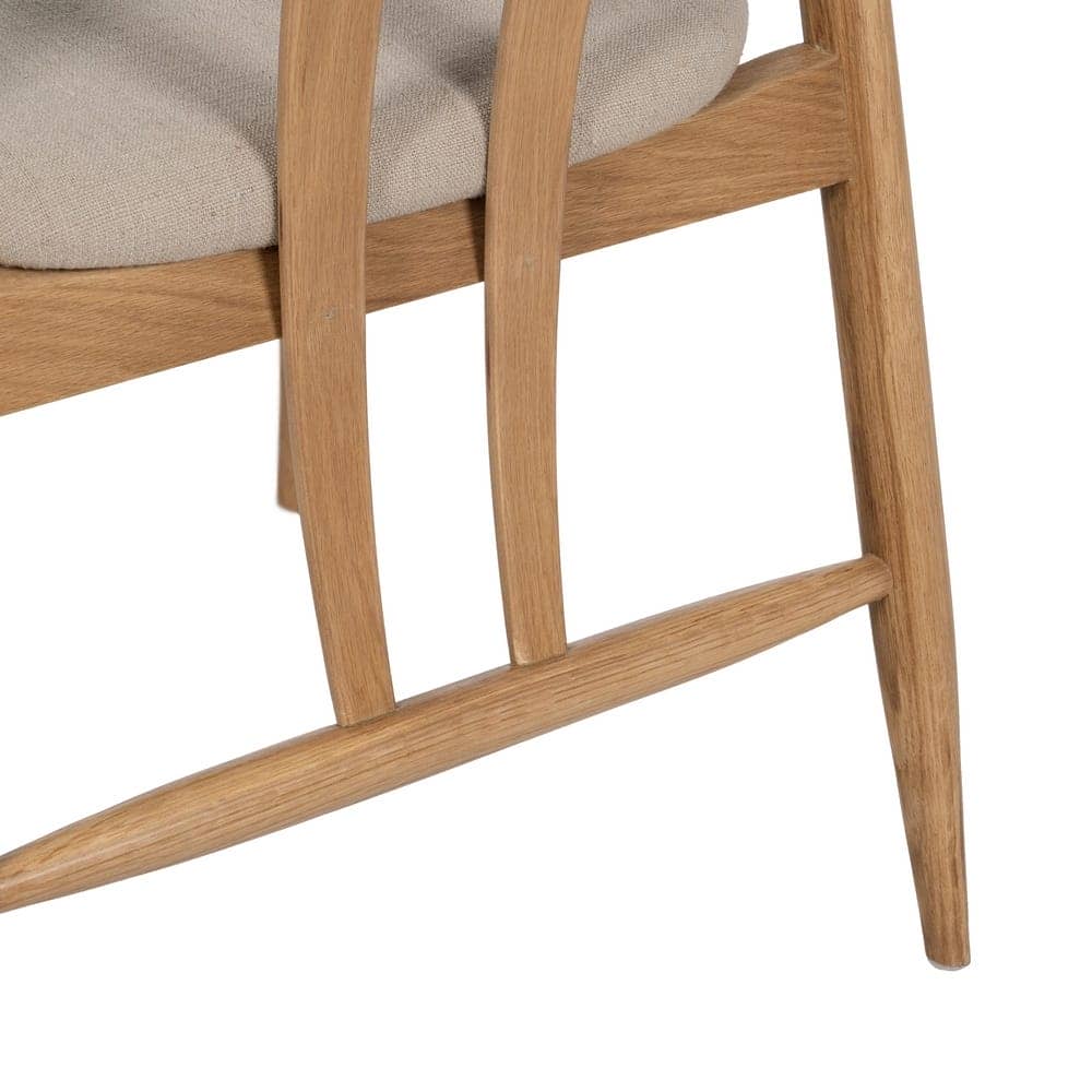 Silla de Madera de Roble y Tela Acolchada Sterling 76,5 cm - Diseño Ergonómico y Sofisticado para Comedores y Salones - Imagen 9