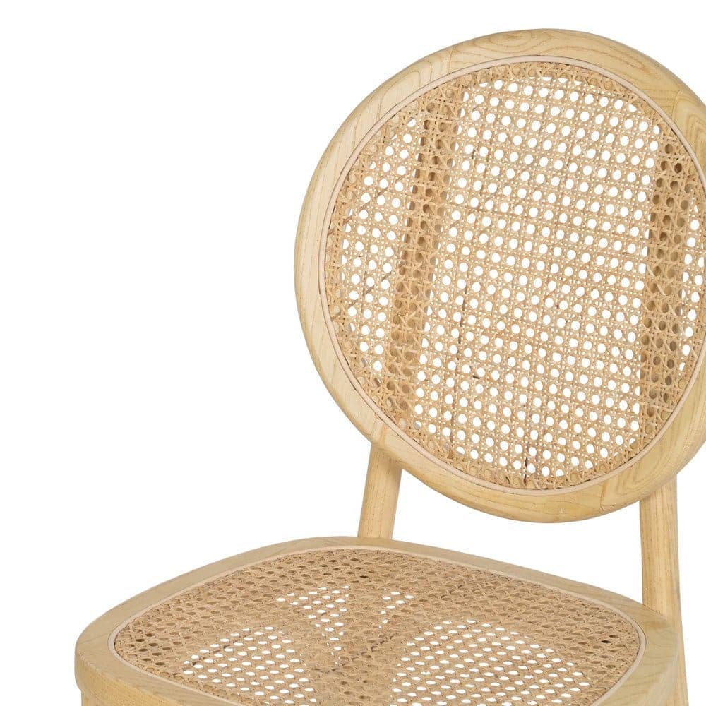Silla de Olmo Harris con Asiento de Ratán Trenzado - Diseño Rústico y Ergonómico para Comedores - 89 cm - Imagen 5