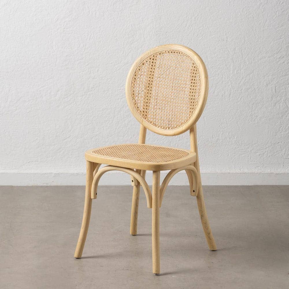 Silla de Olmo Harris con Asiento de Ratán Trenzado - Diseño Rústico y Ergonómico para Comedores - 89 cm - Imagen 14