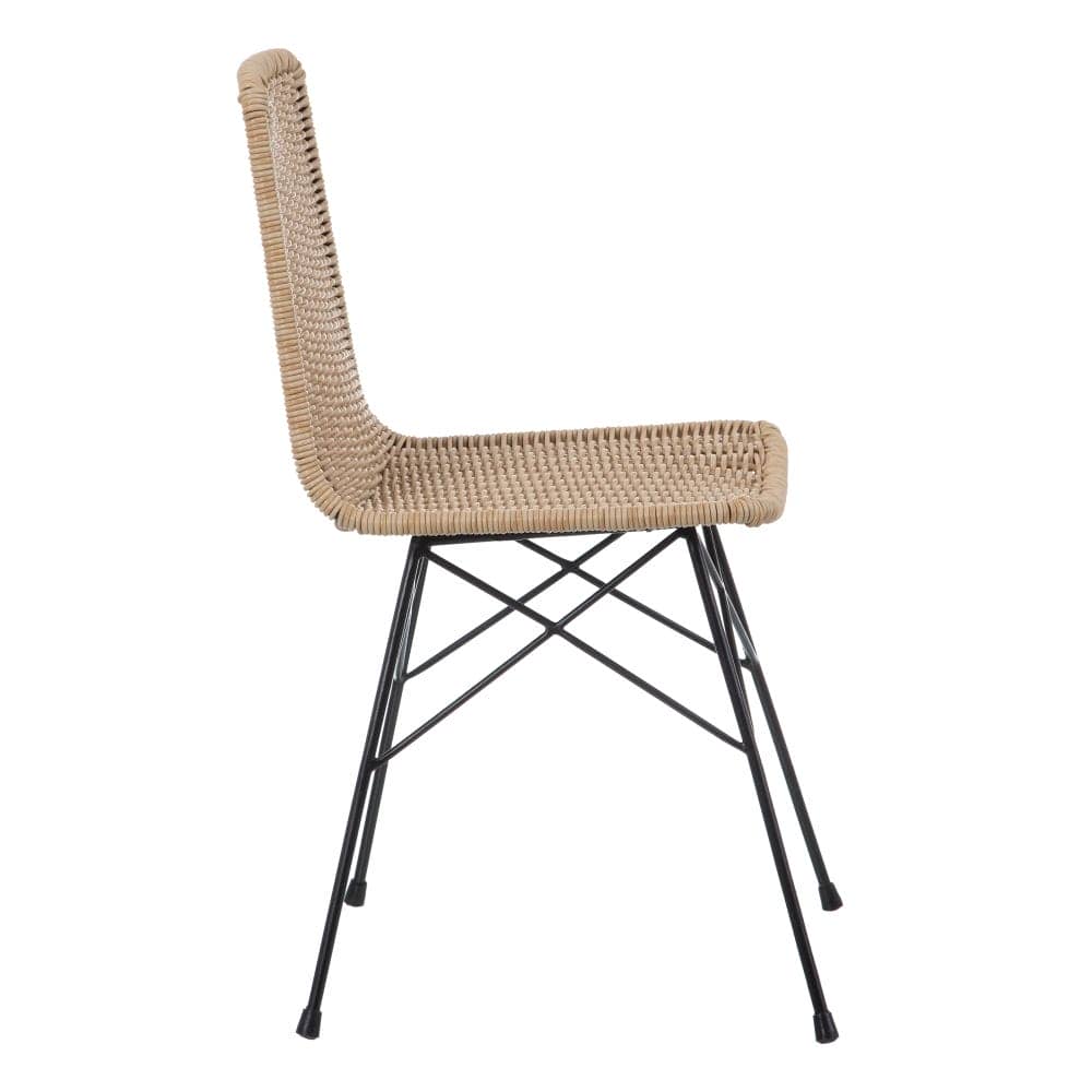Silla de Polipropileno y Metal Negra 83 cm Raphael - Elegante y Resistente para Jardín y Terraza, Diseño Moderno y Natural, Ideal para Exteriores - Imagen 2