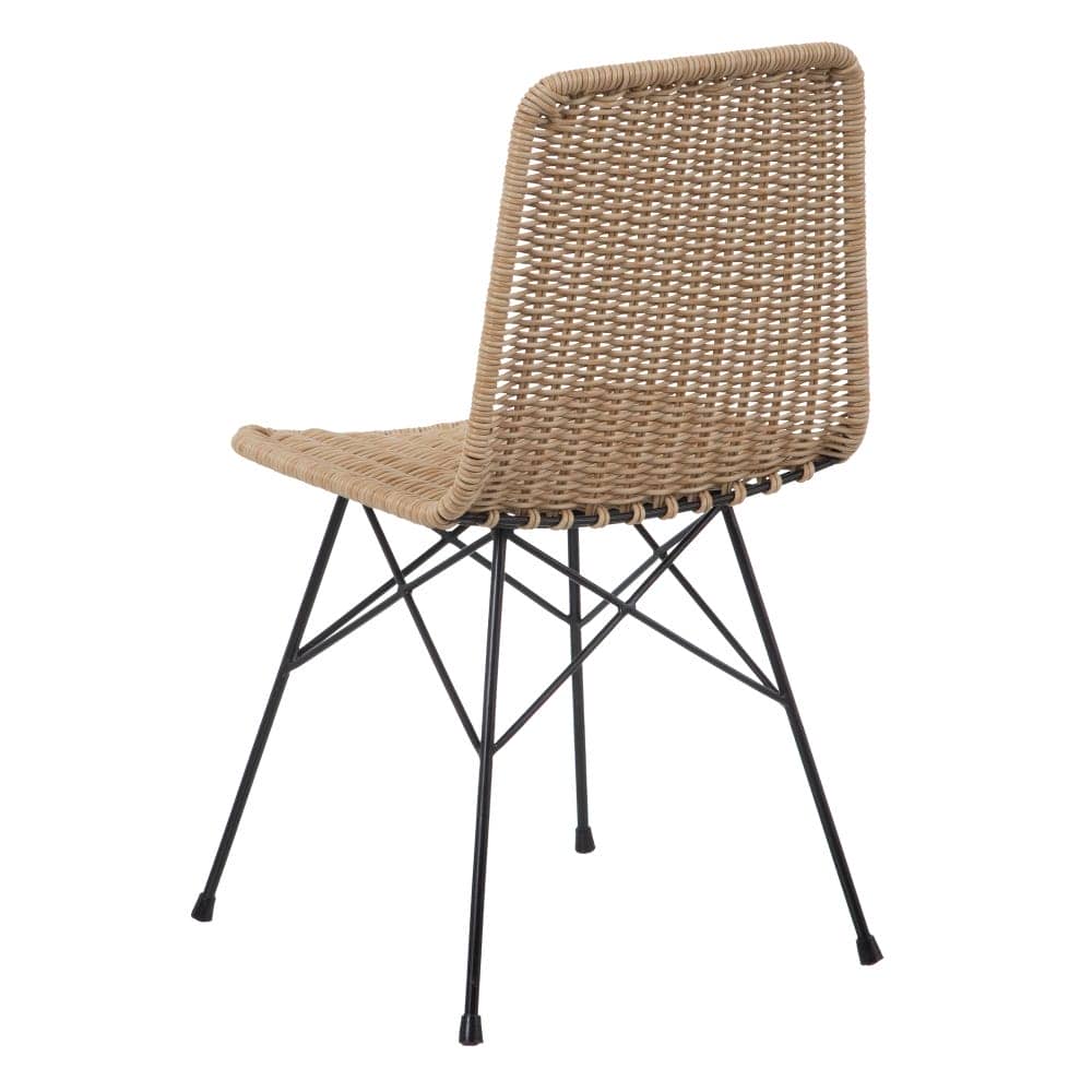 Silla de Polipropileno y Metal Negra 83 cm Raphael - Elegante y Resistente para Jardín y Terraza, Diseño Moderno y Natural, Ideal para Exteriores - Imagen 3
