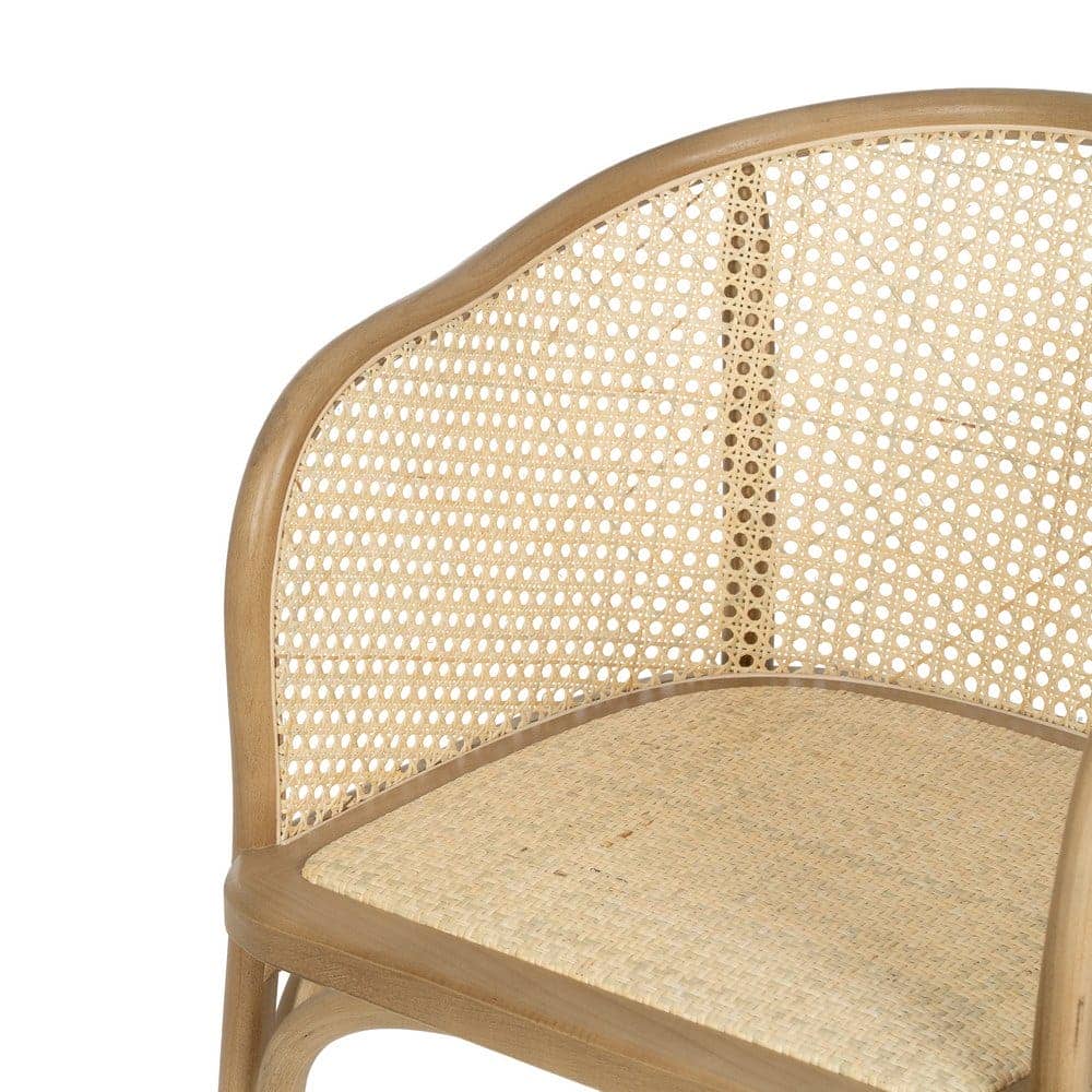 Silla de Madera y Ratán Nixon 56 cm - Diseño Elegante y Confortable para Comedor, Oficina y Terraza - Imagen 5