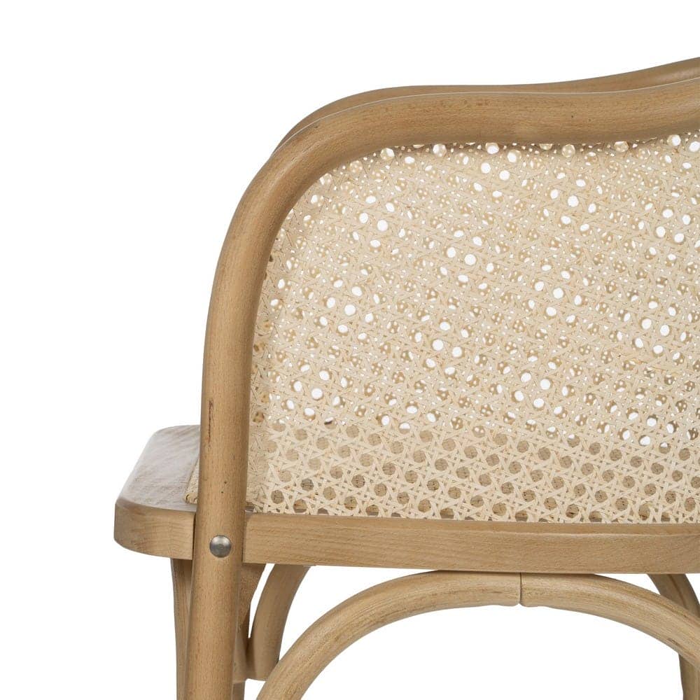 Silla de Madera y Ratán Nixon 56 cm - Diseño Elegante y Confortable para Comedor, Oficina y Terraza - Imagen 6