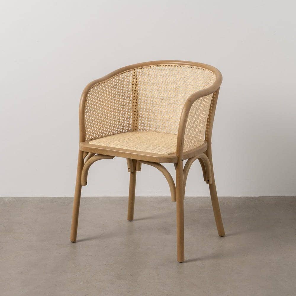 Silla de Madera y Ratán Nixon 56 cm - Diseño Elegante y Confortable para Comedor, Oficina y Terraza - Imagen 15