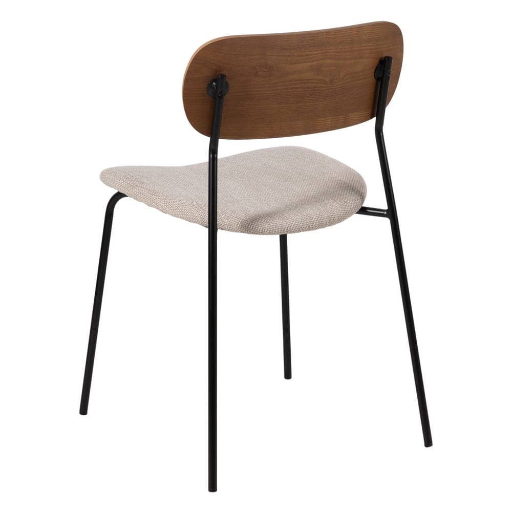 Silla Spencer Marrón y Crema de Tela y Metal para Salón - Elegancia y Comodidad 80 cm - Imagen 3