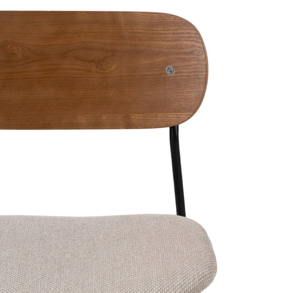 Silla Spencer Marrón y Crema de Tela y Metal para Salón - Elegancia y Comodidad 80 cm - Imagen 4