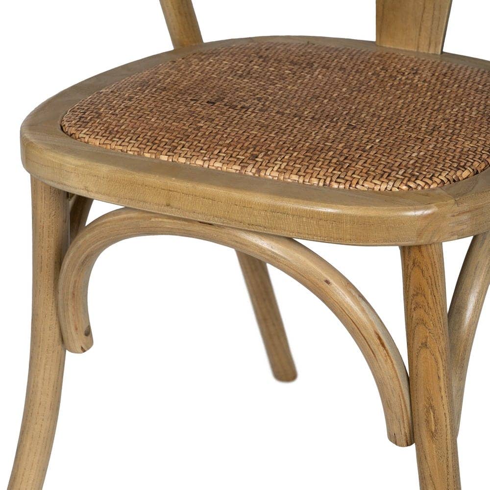 Silla Camden de Madera de Olmo y Ratán - Elegante y Cómoda, 81 cm, Ideal para Comedor y Terraza - Imagen 9