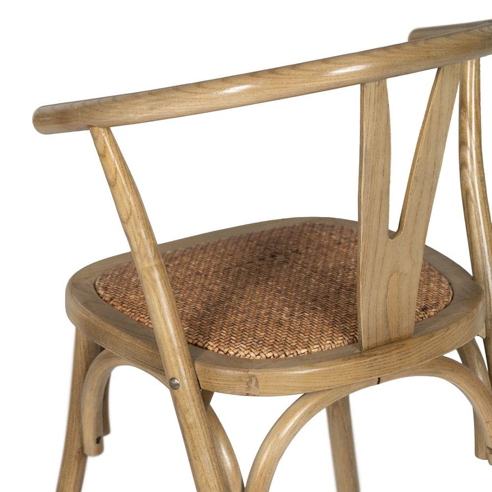 Silla Camden de Madera de Olmo y Ratán - Elegante y Cómoda, 81 cm, Ideal para Comedor y Terraza - Imagen 10