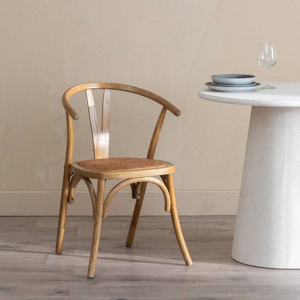 Silla Camden de Madera de Olmo y Ratán - Elegante y Cómoda, 81 cm, Ideal para Comedor y Terraza - Imagen 14