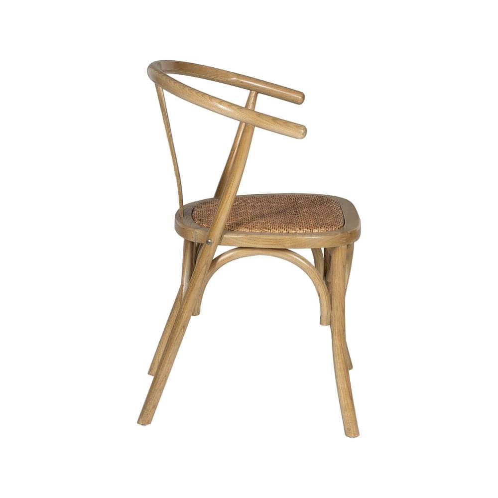 Silla Camden de Madera de Olmo y Ratán - Elegante y Cómoda, 81 cm, Ideal para Comedor y Terraza - Imagen 2