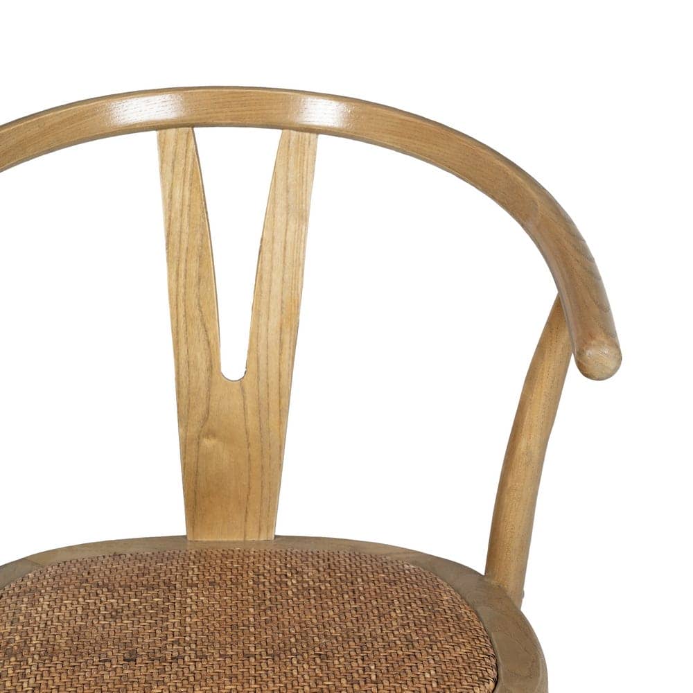 Silla Camden de Madera de Olmo y Ratán - Elegante y Cómoda, 81 cm, Ideal para Comedor y Terraza - Imagen 4