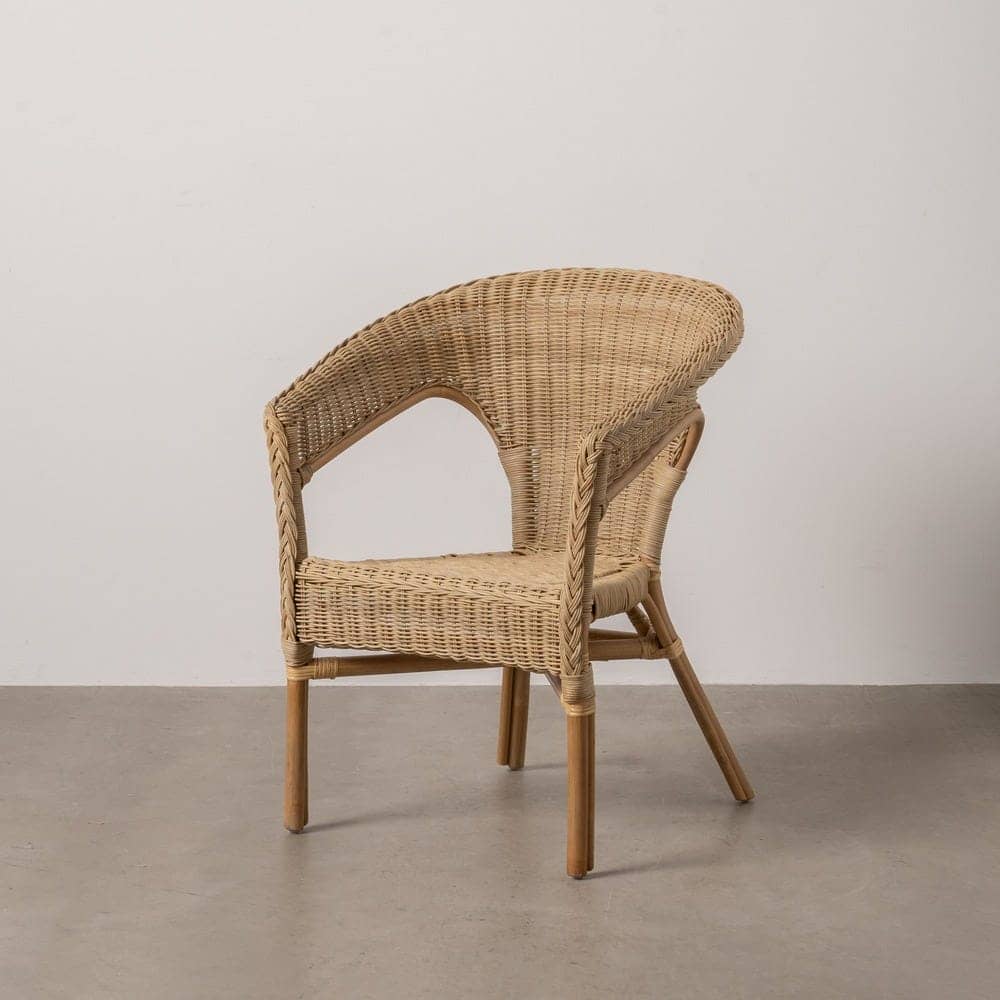 Silla Marrón de Ratán para Salón - Diseño Elegante y Funcional, 78 cm, Apilable y Confortable - Imagen 2