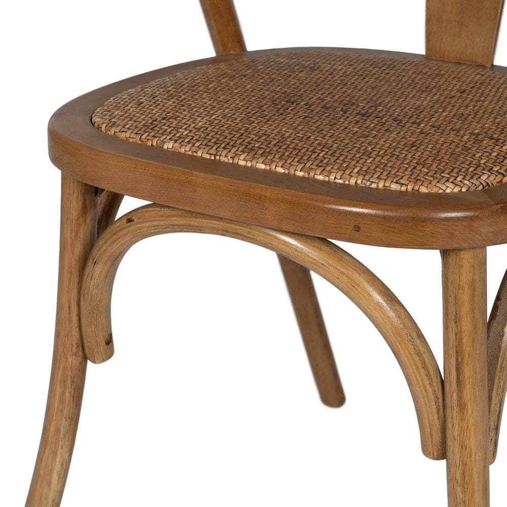 Silla Camden de Madera de Haya y Ratán en Color Miel - Elegancia y Confort para tu Hogar (81 cm) - Imagen 9