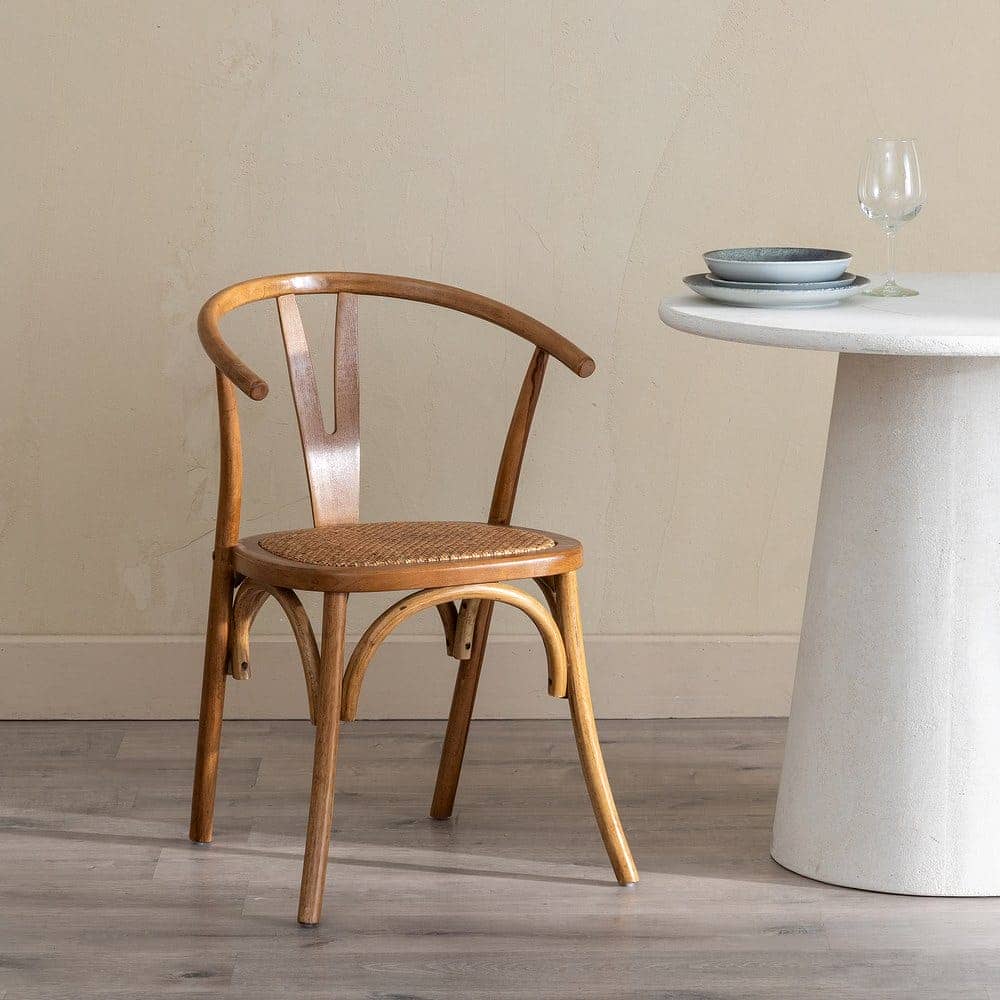 Silla Camden de Madera de Haya y Ratán en Color Miel - Elegancia y Confort para tu Hogar (81 cm) - Imagen 14