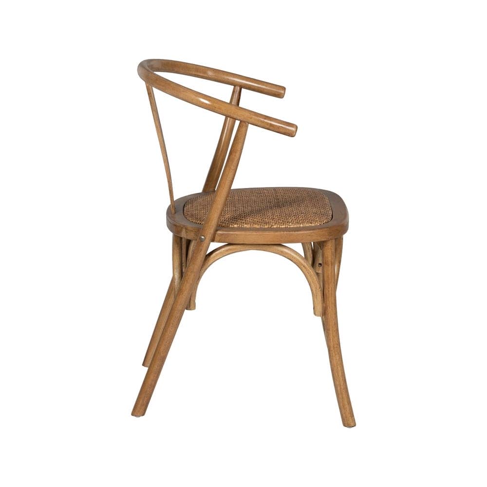 Silla Camden de Madera de Haya y Ratán en Color Miel - Elegancia y Confort para tu Hogar (81 cm) - Imagen 2
