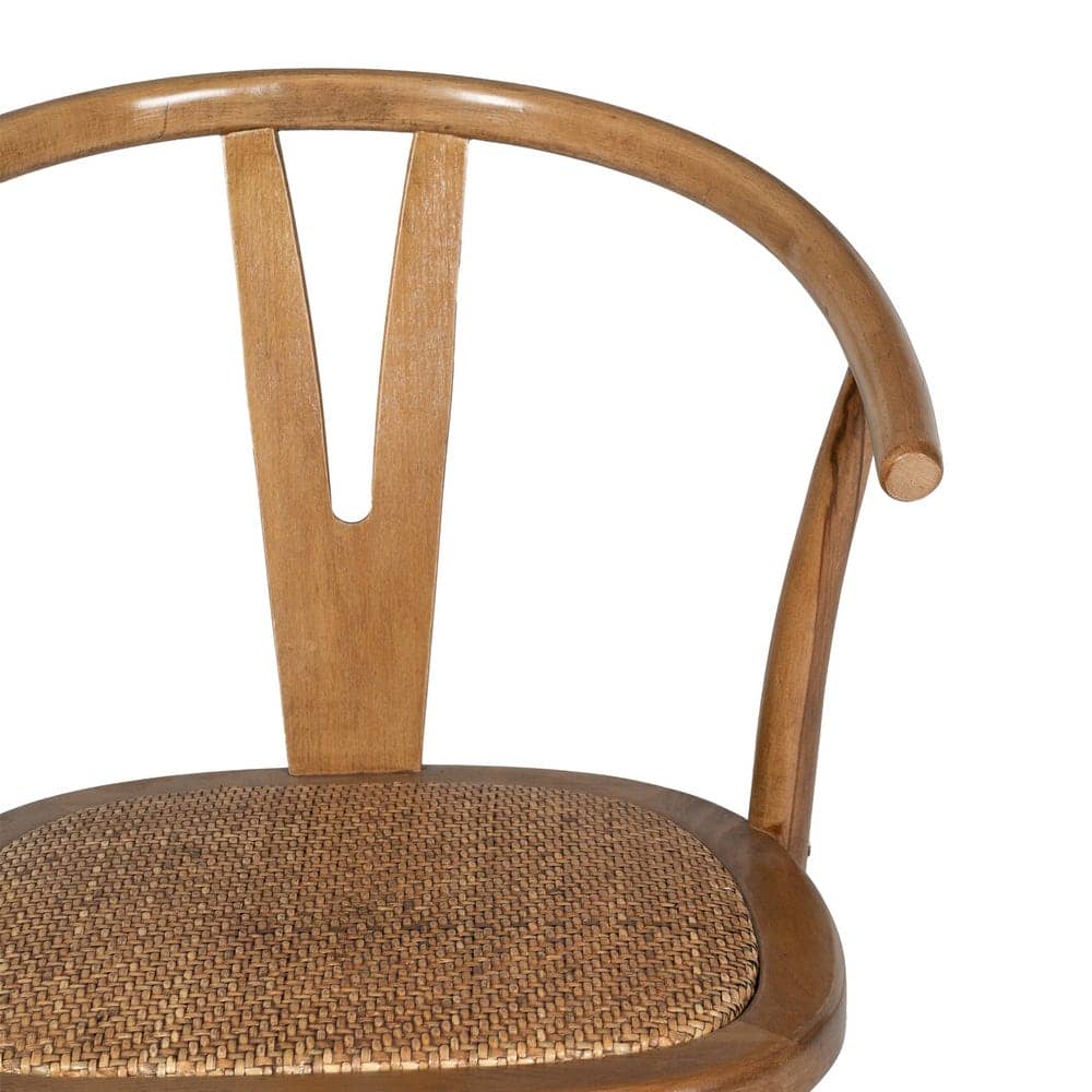 Silla Camden de Madera de Haya y Ratán en Color Miel - Elegancia y Confort para tu Hogar (81 cm) - Imagen 4