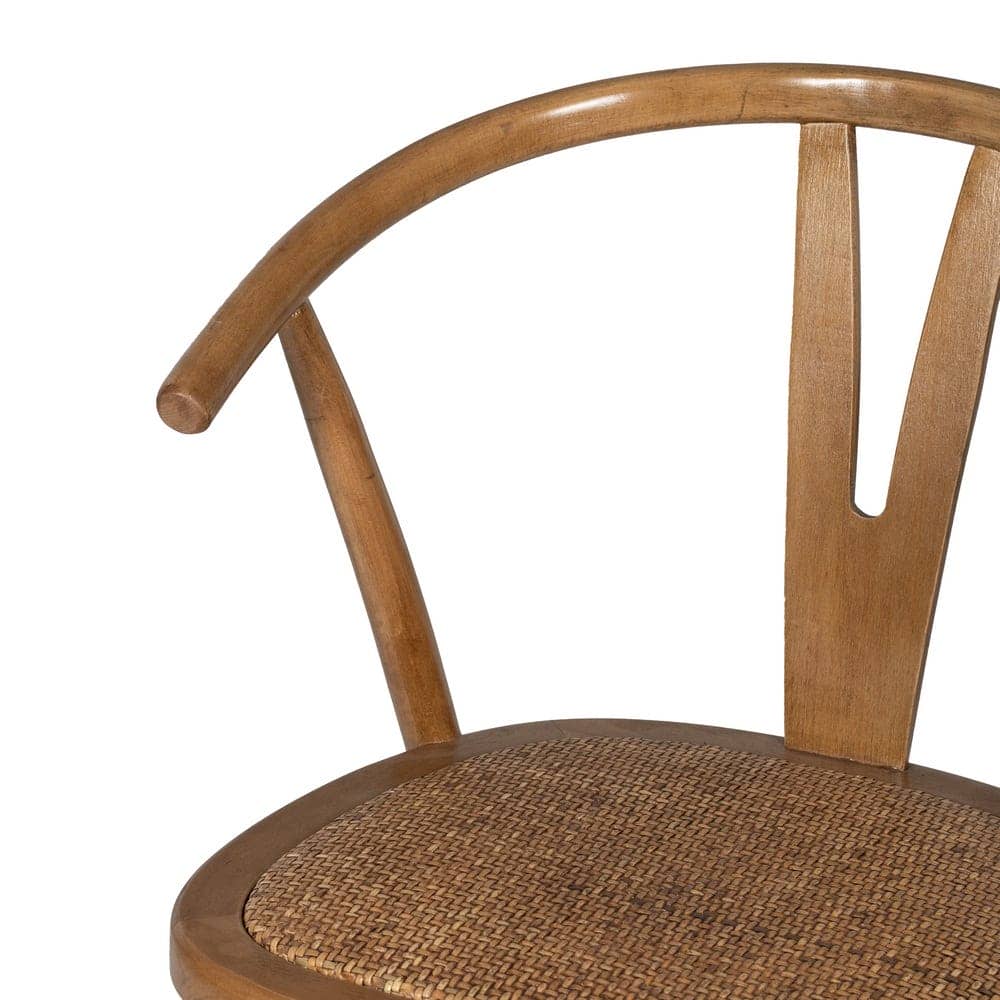 Silla Camden de Madera de Haya y Ratán en Color Miel - Elegancia y Confort para tu Hogar (81 cm) - Imagen 5