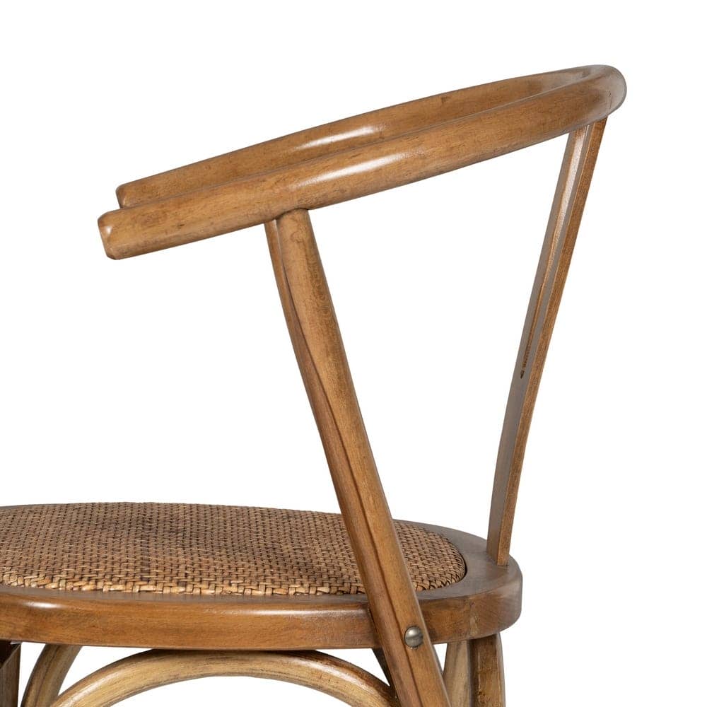 Silla Camden de Madera de Haya y Ratán en Color Miel - Elegancia y Confort para tu Hogar (81 cm) - Imagen 6