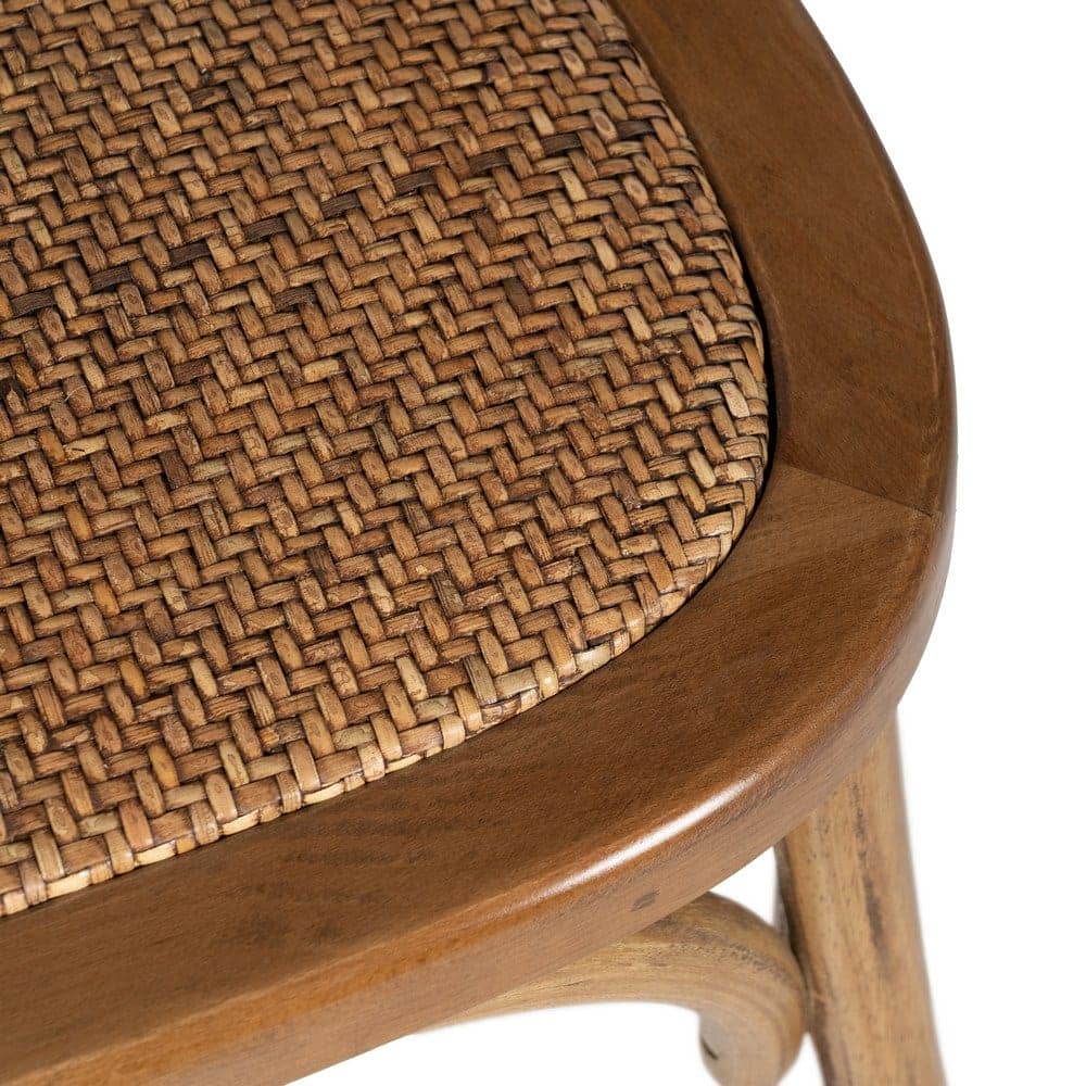 Silla Camden de Madera de Haya y Ratán en Color Miel - Elegancia y Confort para tu Hogar (81 cm) - Imagen 8