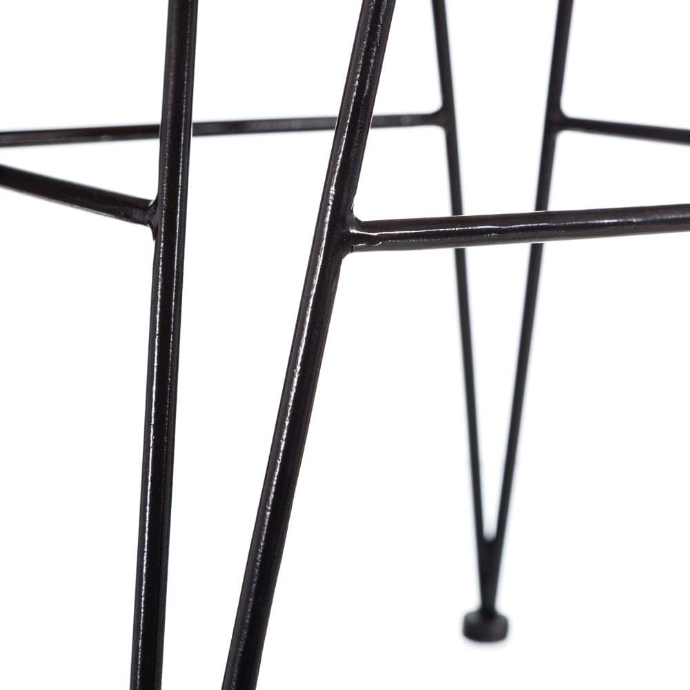 Silla Natural con Cojín Negro Desenfundable - Diseño Elegante y Funcional de 77 cm para Comedor, Salón y Oficina - Imagen 5