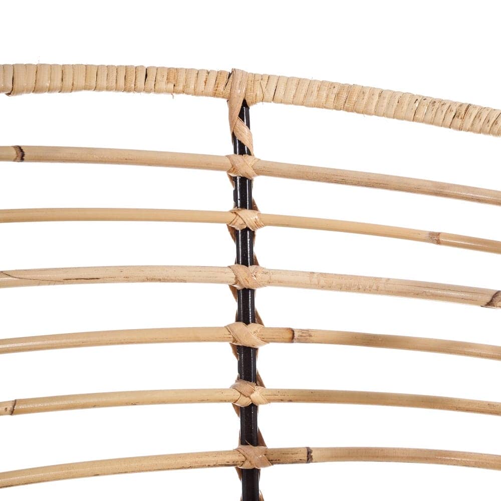 Silla Natural con Cojín Negro Desenfundable - Diseño Elegante y Funcional de 77 cm para Comedor, Salón y Oficina - Imagen 6