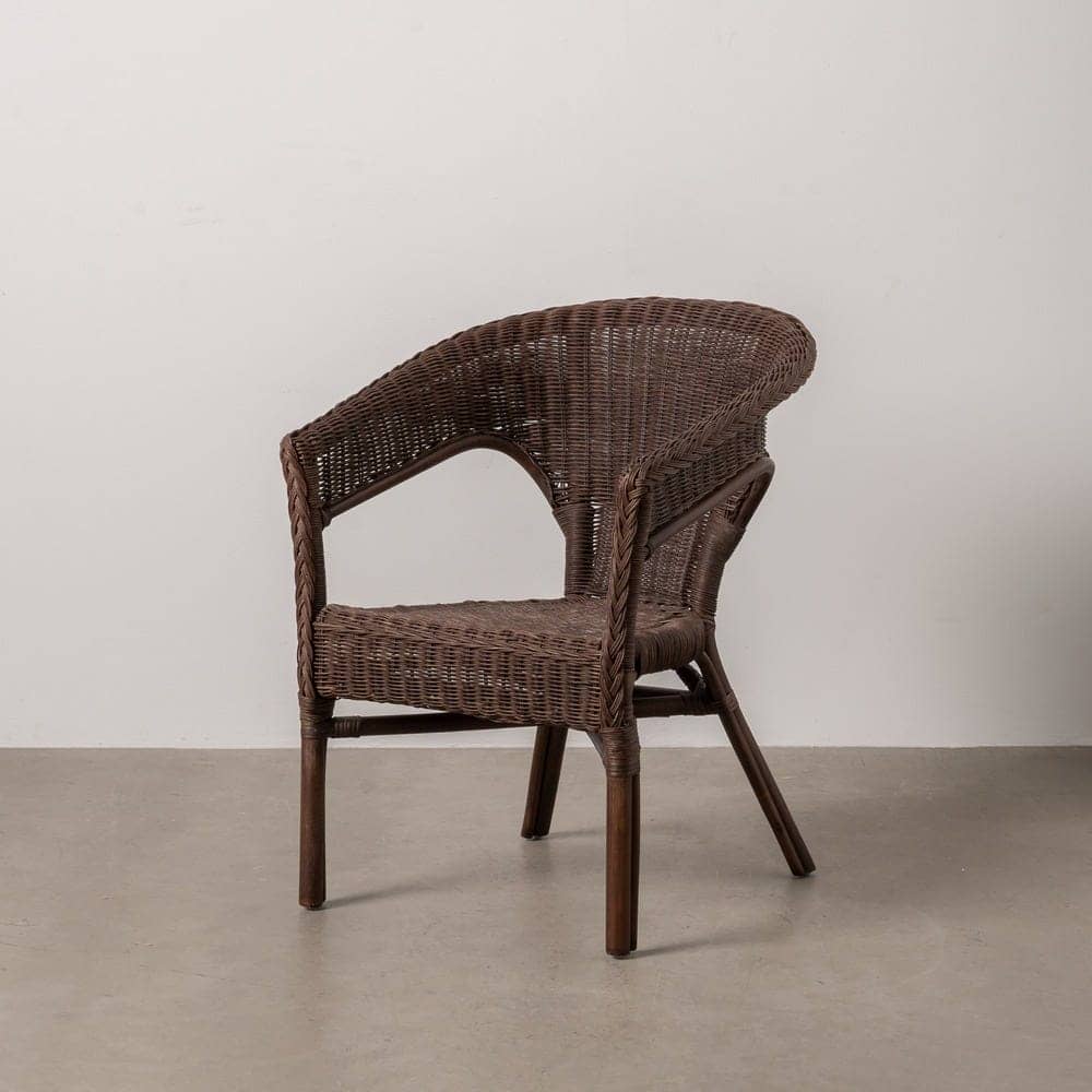Silla Natural de Ratán Apilable para Salón - Elegante y Funcional, 78 cm, Acabado Marrón, Ideal para Espacios Modernos y Rústicos - Imagen 2