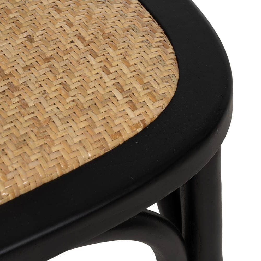 Silla Negra de Madera de Olmo Cyris 88 cm - Elegancia Clásica y Diseño Funcional para Comedores y Oficinas - Imagen 9