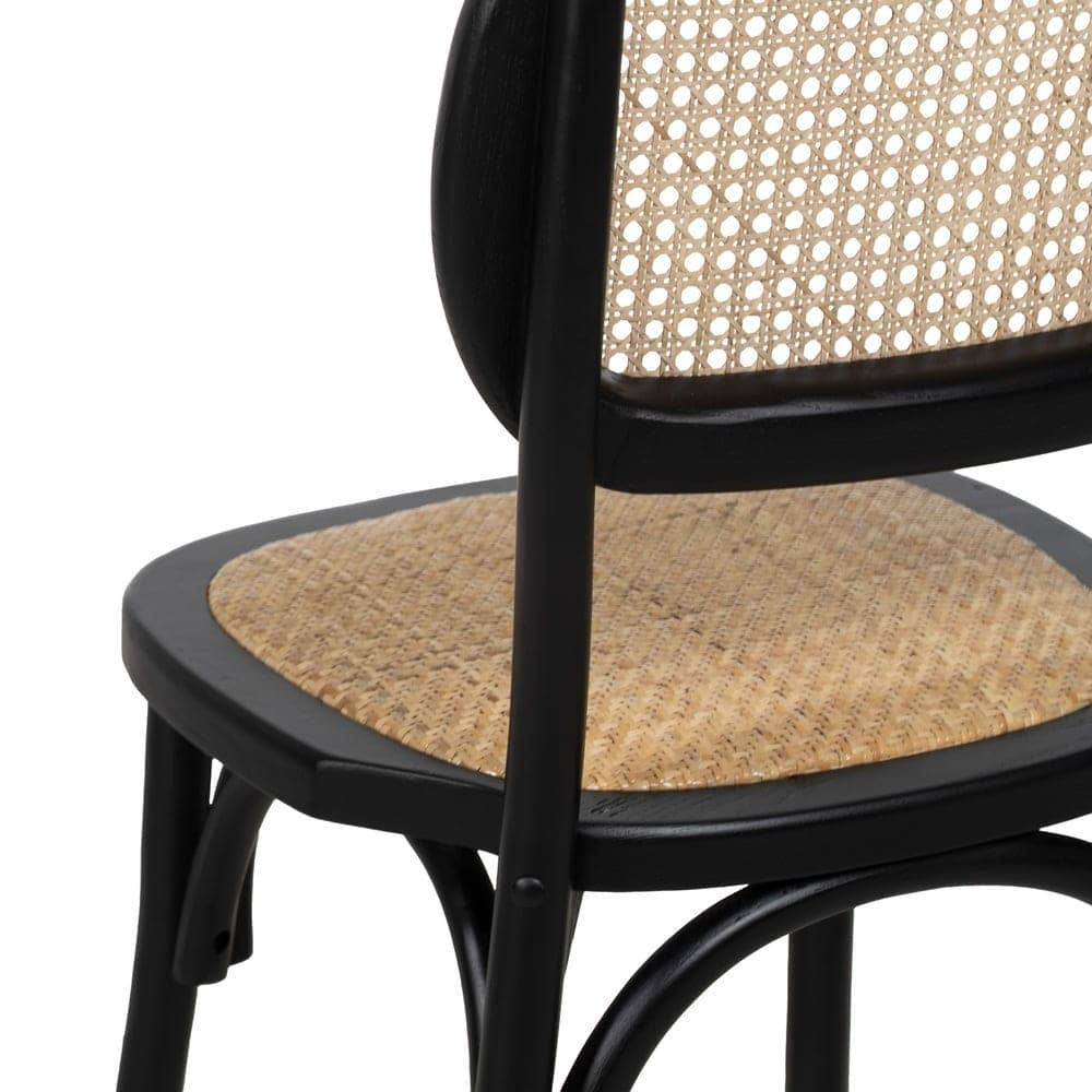 Silla Negra de Madera de Olmo Cyris 88 cm - Elegancia Clásica y Diseño Funcional para Comedores y Oficinas - Imagen 12