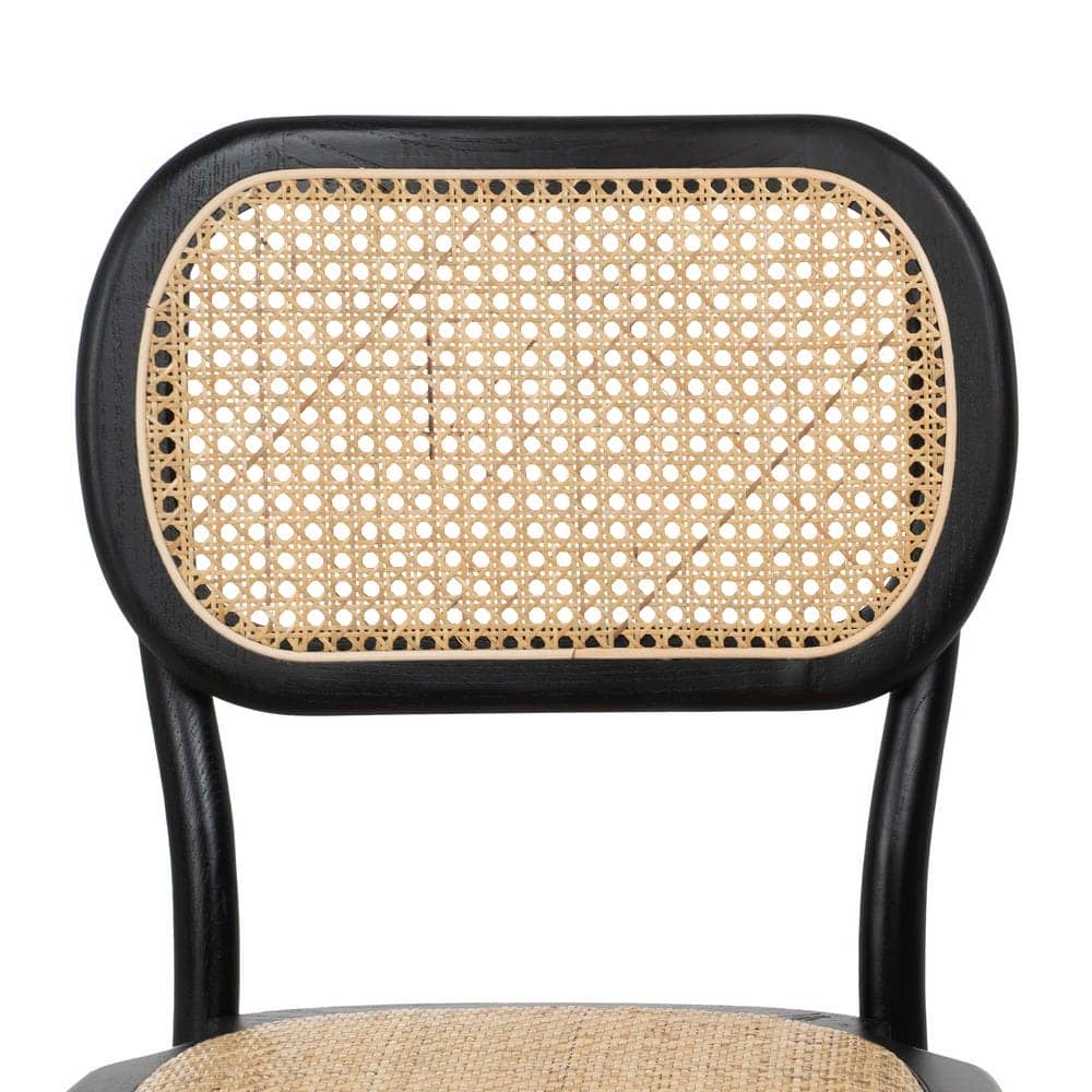 Silla Negra de Madera de Olmo Cyris 88 cm - Elegancia Clásica y Diseño Funcional para Comedores y Oficinas - Imagen 4