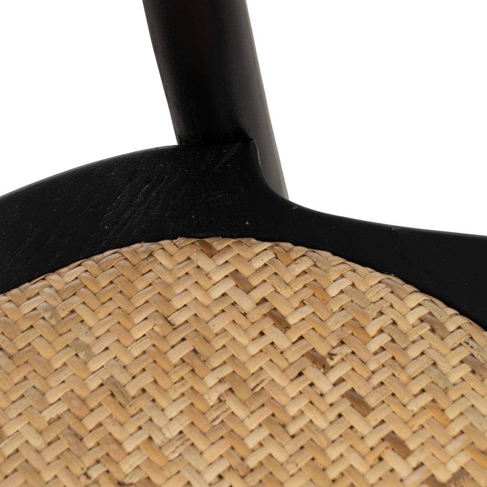 Silla Negra de Madera de Olmo Cyris 88 cm - Elegancia Clásica y Diseño Funcional para Comedores y Oficinas - Imagen 8