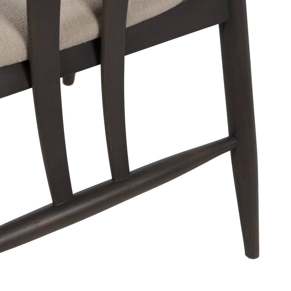 Silla Negra de Madera de Roble y Tela Acolchada 76 cm Sterling - Diseño Moderno y Confortable para Comedores y Salas de Estar - Imagen 9
