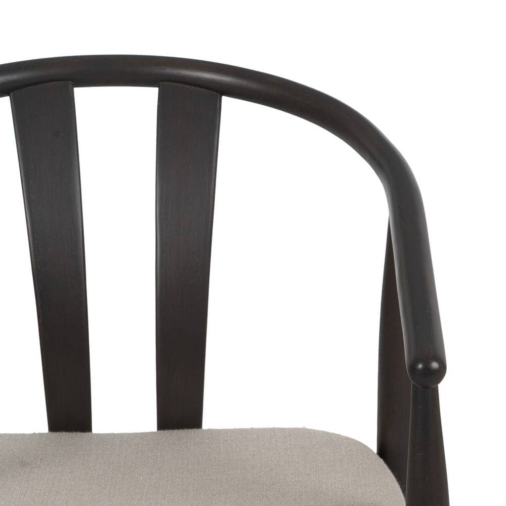 Silla Negra de Madera de Roble y Tela Acolchada 76 cm Sterling - Diseño Moderno y Confortable para Comedores y Salas de Estar - Imagen 4