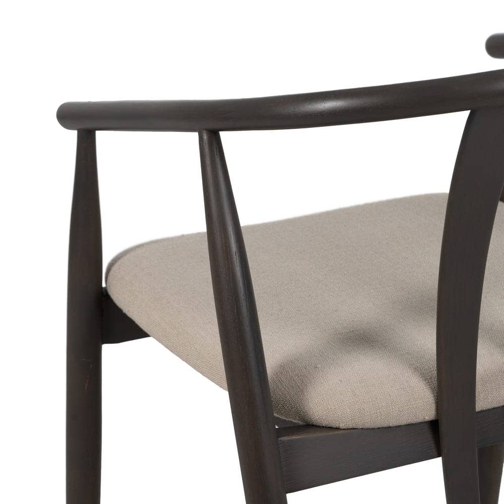 Silla Negra de Madera de Roble y Tela Acolchada 76 cm Sterling - Diseño Moderno y Confortable para Comedores y Salas de Estar - Imagen 8