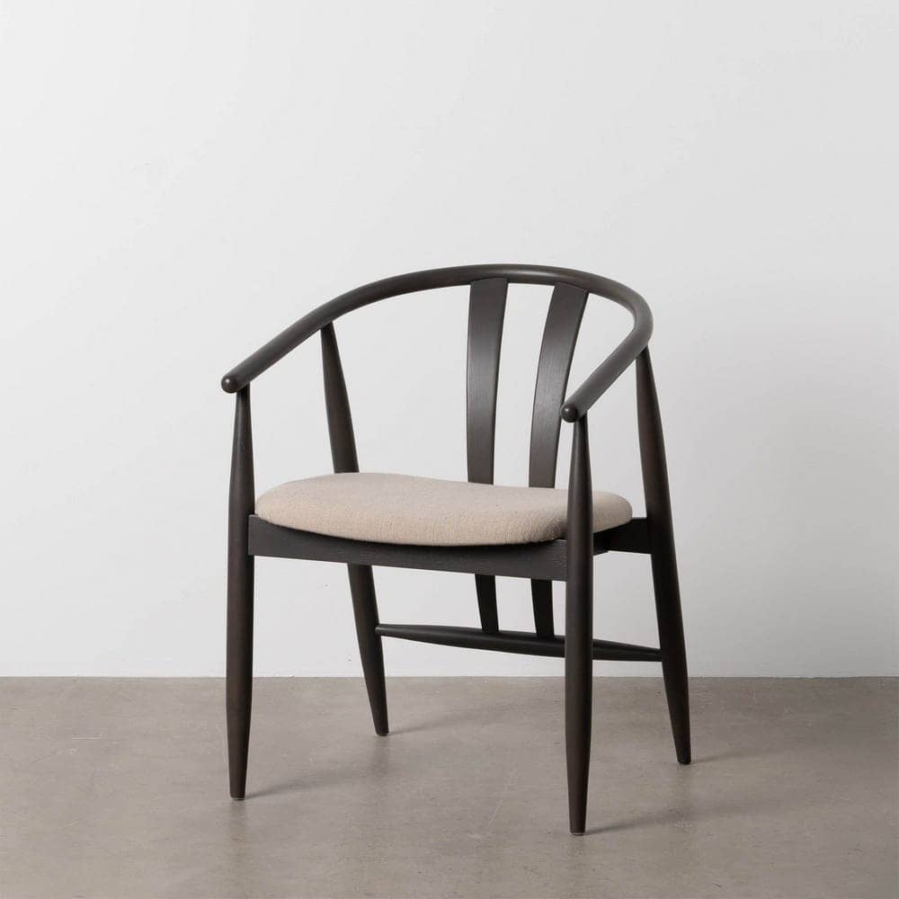 Silla Negra de Madera de Roble y Tela Acolchada 76 cm Sterling - Diseño Moderno y Confortable para Comedores y Salas de Estar - Imagen 14