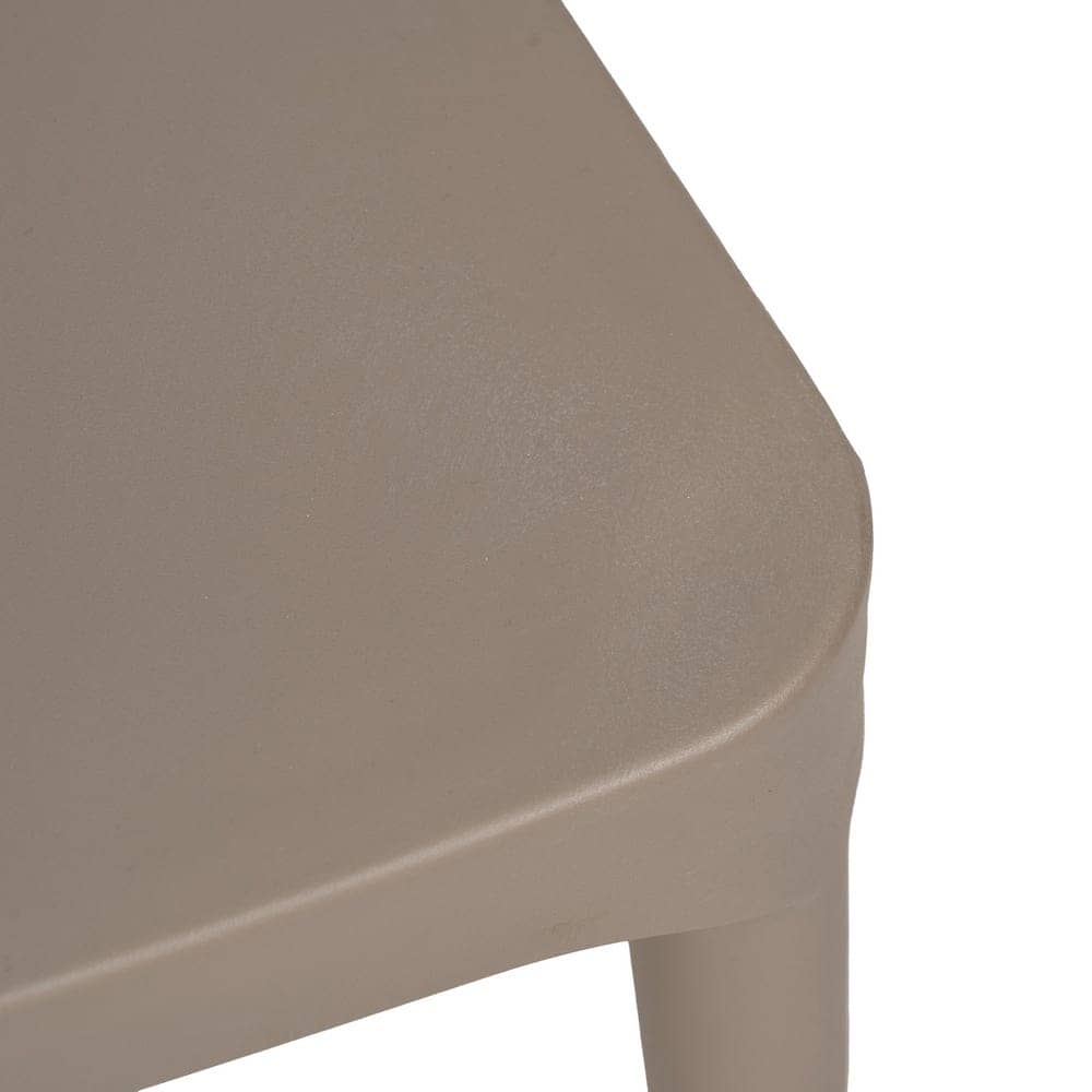Silla Apilable Taupe de Polipropileno Dorven - Diseño Moderno y Ergonómico para Interiores y Exteriores, 83 cm, Ligera y Resistente con Protección UV - Imagen 7