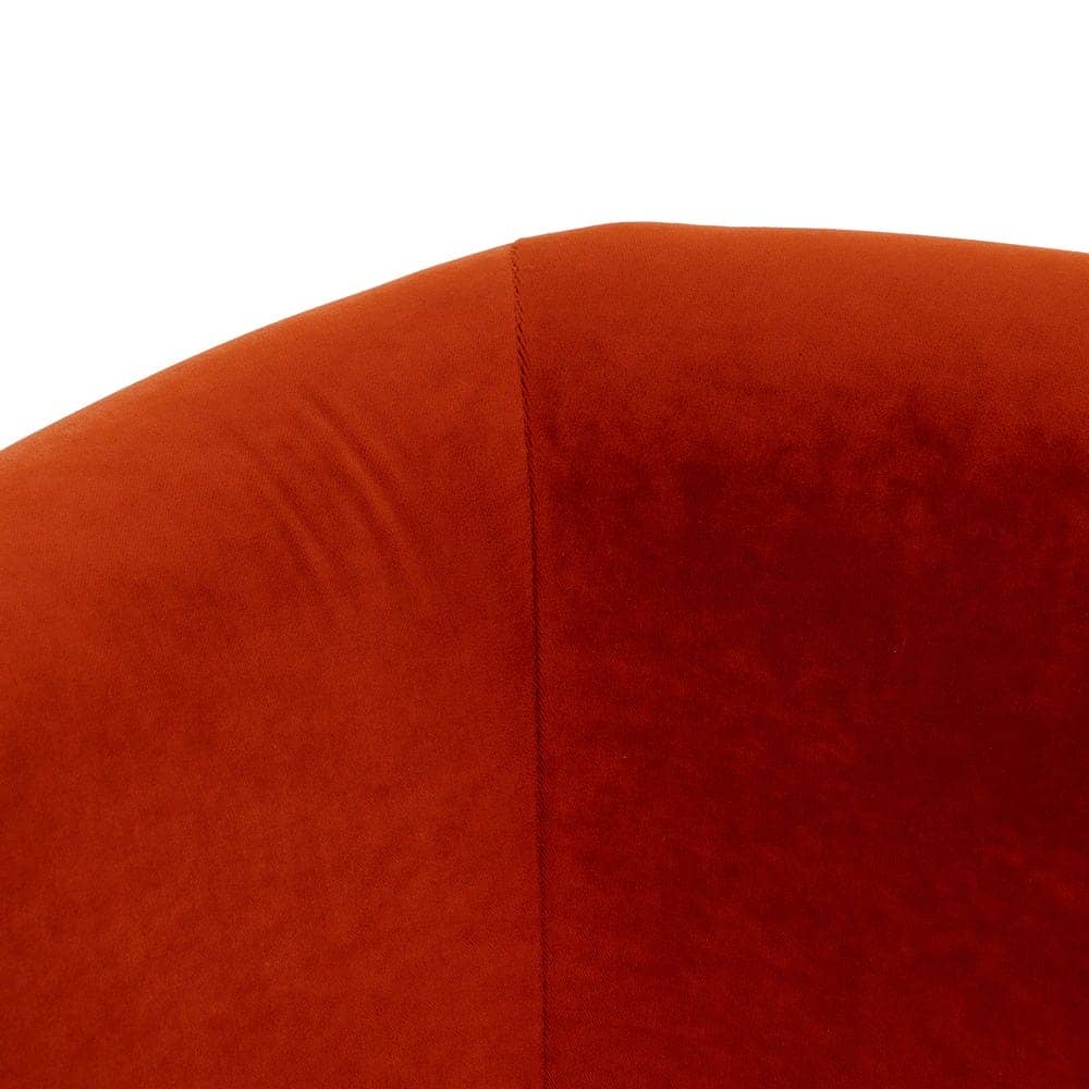 Sillón Rojo de Terciopelo y Madera para Salón - Diseño Contemporáneo 82 cm, Comodidad y Estilo para tu Hogar - Imagen 6