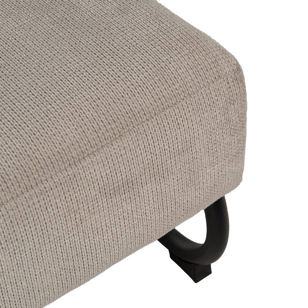 Sillón Taupe Moderno en Tejido y Metal para Salón - Diseño Ergonómico y Confortable 85 cm - Imagen 8