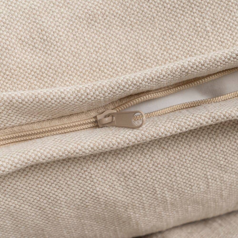Sofá 2 Plazas Crema en Madera y Tejido Lino-Cotón 180 cm - Diseño Elegante y Confort Premium para Salón - Imagen 9