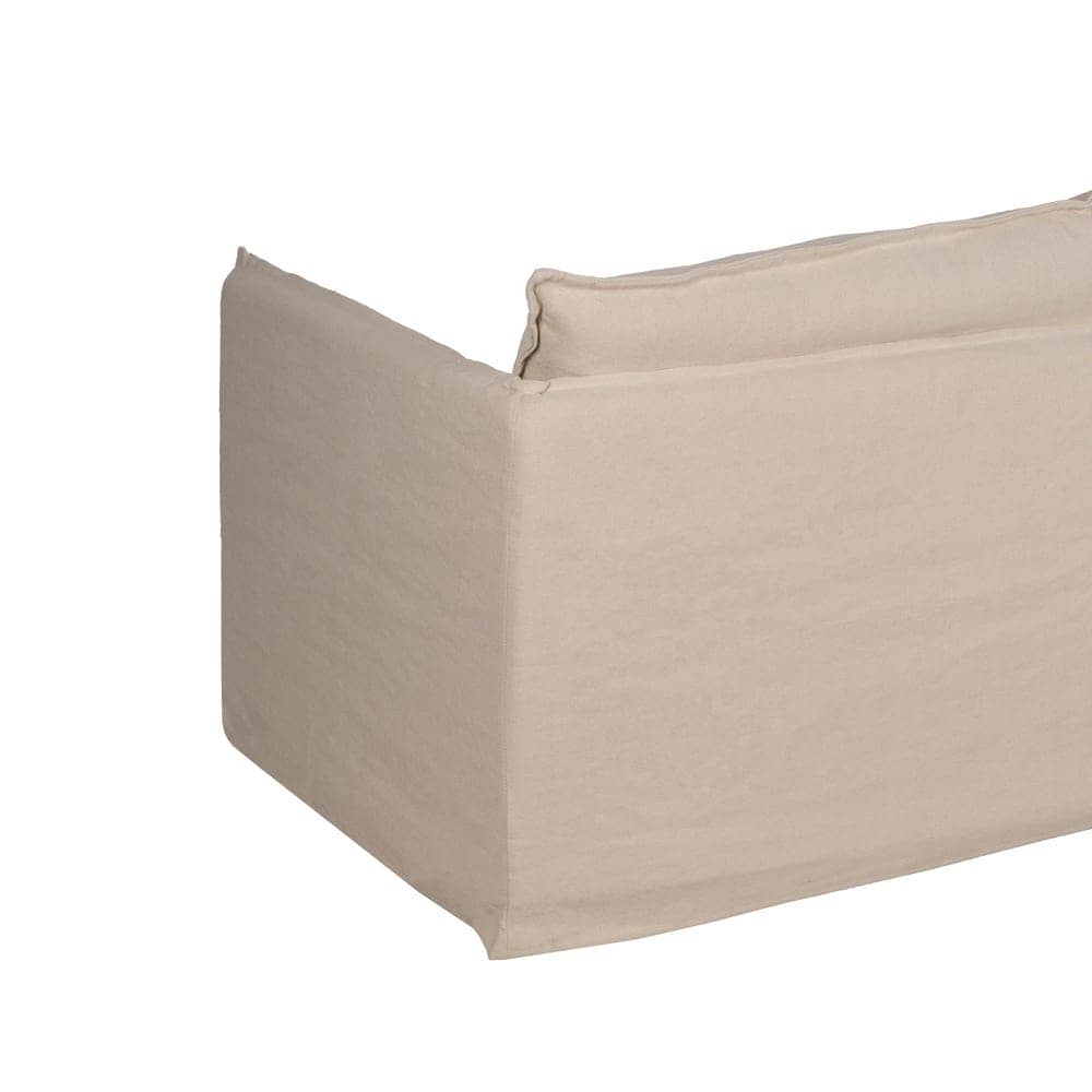 Sofá 3 Plazas Crema de Tejido Premium para Salón - 210 cm, Confort y Estilo Atemporal, Desenfundable y Duradero, Soporta 330 kg - Imagen 10