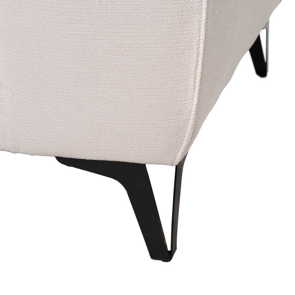 Sofá 3 Plazas Crudo Tejido-Metal 213 cm - Diseño Moderno y Elegante para Salones Contemporáneos - Imagen 10