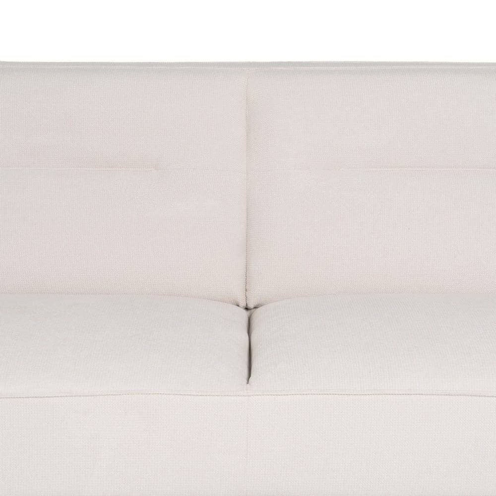 Sofá 3 Plazas Crudo Tejido-Metal 213 cm - Diseño Moderno y Elegante para Salones Contemporáneos - Imagen 6