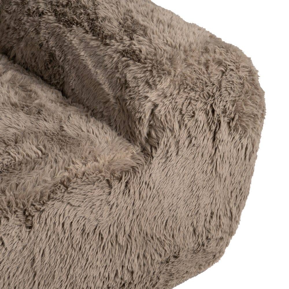 Sofá 3 Plazas Taupe Tejido 100% Poliéster y Estructura de Metal - 213 cm, Confort y Estilo Moderno para tu Salón - Imagen 9