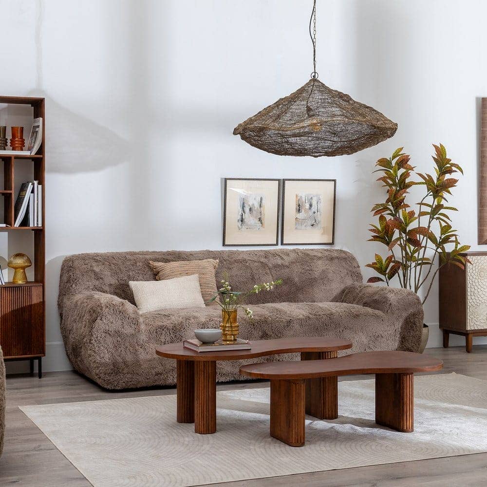 Sofá 3 Plazas Taupe Tejido 100% Poliéster y Estructura de Metal - 213 cm, Confort y Estilo Moderno para tu Salón - Imagen 13