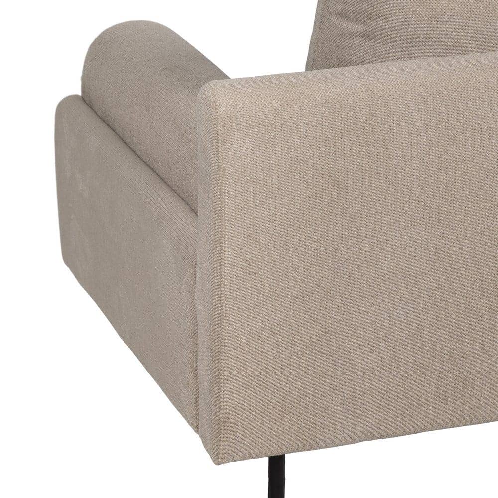 Sofá 3 Plazas Taupe Tejido-Metal para Salón - Diseño Moderno y Elegante, 220 cm, Confort y Estilo Atemporal - Imagen 11