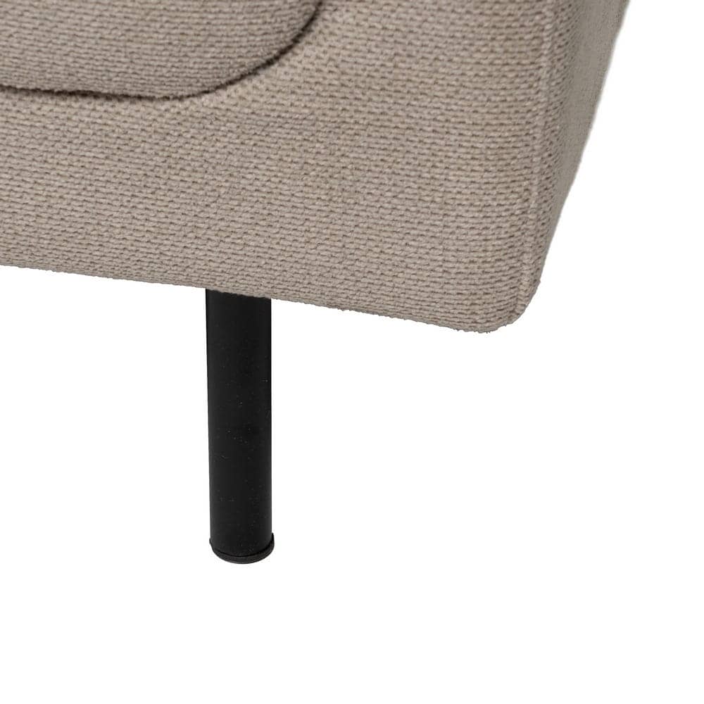 Sofá 3 Plazas Taupe Tejido-Metal para Salón - Diseño Moderno y Elegante, 220 cm, Confort y Estilo Atemporal - Imagen 12